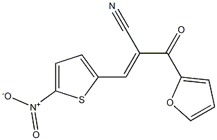 2-(2-furylcarbonyl)-3-(5-nitro-2-thienyl)acrylonitrile Struktur