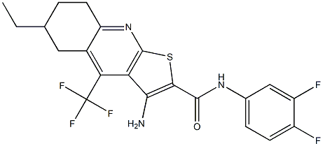 3-amino-N-(3,4-difluorophenyl)-6-ethyl-4-(trifluoromethyl)-5,6,7,8-tetrahydrothieno[2,3-b]quinoline-2-carboxamide