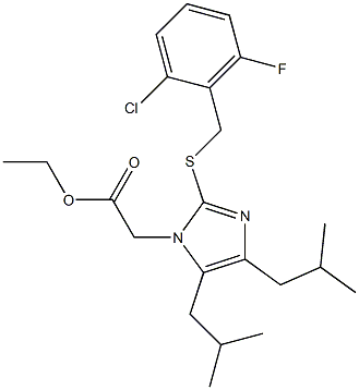 ethyl 2-{2-[(2-chloro-6-fluorobenzyl)sulfanyl]-4,5-diisobutyl-1H-imidazol-1-yl}acetate