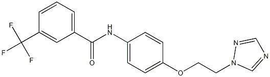N-{4-[2-(1H-1,2,4-triazol-1-yl)ethoxy]phenyl}-3-(trifluoromethyl)benzenecarboxamide 化学構造式