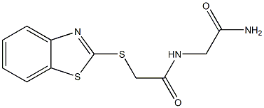 N1-(2-amino-2-oxoethyl)-2-(1,3-benzothiazol-2-ylthio)acetamide 结构式