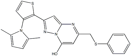  2-[3-(2,5-dimethyl-1H-pyrrol-1-yl)-2-thienyl]-5-[(phenylsulfanyl)methyl]pyrazolo[1,5-a]pyrimidin-7-ol