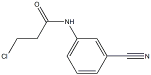 3-chloro-N-(3-cyanophenyl)propanamide,900711-12-8,结构式
