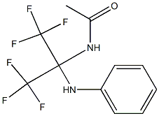 N1-[1-anilino-2,2,2-trifluoro-1-(trifluoromethyl)ethyl]acetamide 化学構造式