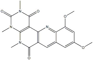 9,11-dimethoxy-2,4,5-trimethyl-1,2,3,4,5,6-hexahydrobenzo[b]pyrimido[4,5-h][1,6]naphthyridine-1,3,6-trione,,结构式