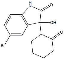 5-bromo-3-hydroxy-3-(2-oxocyclohexyl)indolin-2-one,,结构式