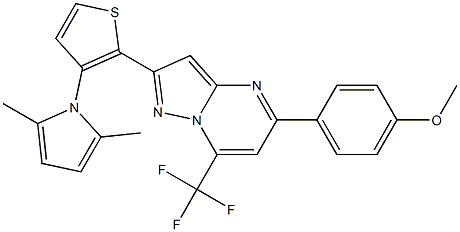 2-[3-(2,5-dimethyl-1H-pyrrol-1-yl)-2-thienyl]-5-(4-methoxyphenyl)-7-(trifluoromethyl)pyrazolo[1,5-a]pyrimidine