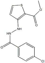 methyl 3-[2-(4-chlorobenzoyl)hydrazino]thiophene-2-carboxylate Structure