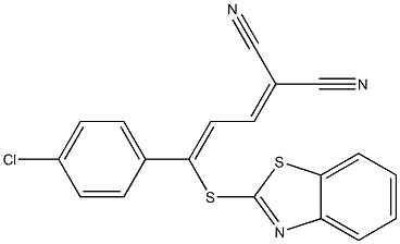  2-[3-(1,3-benzothiazol-2-ylthio)-3-(4-chlorophenyl)prop-2-enylidene]malononitrile