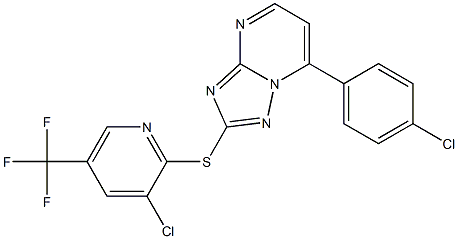 7-(4-chlorophenyl)-2-{[3-chloro-5-(trifluoromethyl)-2-pyridinyl]sulfanyl}[1,2,4]triazolo[1,5-a]pyrimidine|
