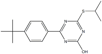 4-[4-(tert-butyl)phenyl]-6-(isopropylthio)-1,3,5-triazin-2-ol,,结构式