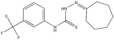 N1-[3-(trifluoromethyl)phenyl]-2-cycloheptylidenhydrazine-1-carbothioamide,,结构式