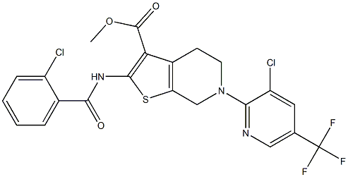 methyl 2-[(2-chlorobenzoyl)amino]-6-[3-chloro-5-(trifluoromethyl)-2-pyridinyl]-4,5,6,7-tetrahydrothieno[2,3-c]pyridine-3-carboxylate