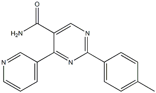 2-(4-methylphenyl)-4-(3-pyridinyl)-5-pyrimidinecarboxamide 化学構造式