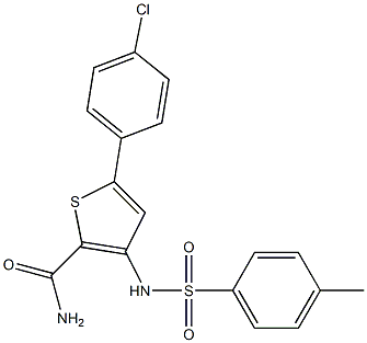 5-(4-chlorophenyl)-3-{[(4-methylphenyl)sulfonyl]amino}thiophene-2-carboxamide