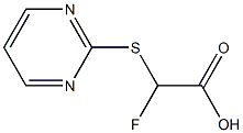 2-fluoro-2-(2-pyrimidinylsulfanyl)acetic acid Structure