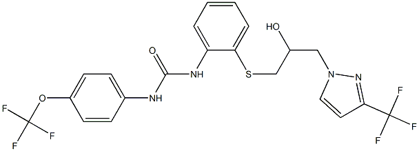 N-[2-({2-hydroxy-3-[3-(trifluoromethyl)-1H-pyrazol-1-yl]propyl}thio)phenyl]-N'-[4-(trifluoromethoxy)phenyl]urea|