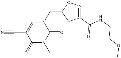  5-{[5-cyano-3-methyl-2,4-dioxo-3,4-dihydro-1(2H)-pyrimidinyl]methyl}-N-(2-methoxyethyl)-4,5-dihydro-3-isoxazolecarboxamide