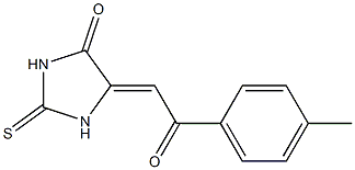 5-[2-(4-methylphenyl)-2-oxoethylidene]-2-thioxoimidazolidin-4-one Structure