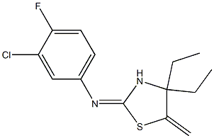 N1-(4,4-diethyl-5-methylidene-1,3-thiazolan-2-yliden)-3-chloro-4-fluoroaniline 结构式