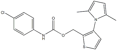 [3-(2,5-dimethyl-1H-pyrrol-1-yl)-2-thienyl]methyl N-(4-chlorophenyl)carbamate|