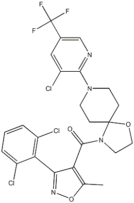 {8-[3-chloro-5-(trifluoromethyl)-2-pyridinyl]-1-oxa-4,8-diazaspiro[4.5]dec-4-yl}[3-(2,6-dichlorophenyl)-5-methyl-4-isoxazolyl]methanone|