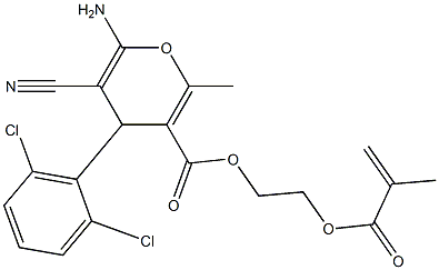  2-(methacryloyloxy)ethyl 6-amino-5-cyano-4-(2,6-dichlorophenyl)-2-methyl-4H-pyran-3-carboxylate