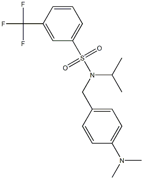 N1-[4-(dimethylamino)benzyl]-N1-isopropyl-3-(trifluoromethyl)benzene-1-sulfonamide Structure