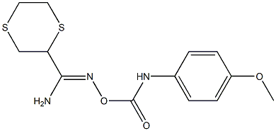 N'-{[(4-methoxyanilino)carbonyl]oxy}-1,4-dithiane-2-carboximidamide