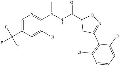 N'-[3-chloro-5-(trifluoromethyl)-2-pyridinyl]-3-(2,6-dichlorophenyl)-N'-methyl-4,5-dihydro-5-isoxazolecarbohydrazide Structure