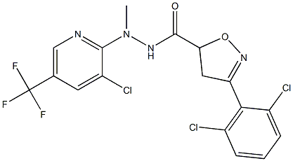 N'-[3-chloro-5-(trifluoromethyl)-2-pyridinyl]-3-(2,6-dichlorophenyl)-N'-methyl-4,5-dihydro-5-isoxazolecarbohydrazide 结构式