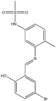 N-{3-[(5-bromo-2-hydroxybenzylidene)amino]-4-methylphenyl}methanesulfonamide