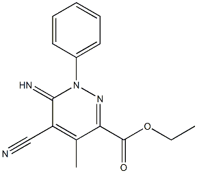 ethyl 5-cyano-6-imino-4-methyl-1-phenyl-1,6-dihydropyridazine-3-carboxylate Structure