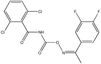 (2,6-dichlorophenyl){[({[1-(3,4-difluorophenyl)ethylidene]amino}oxy)carbonyl]amino}methanone|