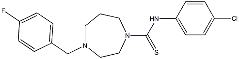 N1-(4-chlorophenyl)-4-(4-fluorobenzyl)-1,4-diazepane-1-carbothioamide 结构式