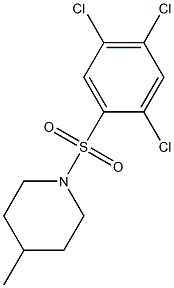 4-methyl-1-[(2,4,5-trichlorophenyl)sulfonyl]piperidine Struktur
