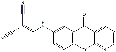 2-{[(5-oxo-5H-chromeno[2,3-b]pyridin-7-yl)amino]methylidene}malononitrile Structure