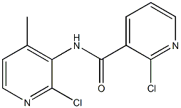 2-chloro-n-(2-chloro-4-methyl-3-pyridiyl)-3-pyridine carboxamide 化学構造式