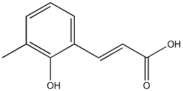 (E)-3-(2-hydroxy-3-methylphenyl)acrylic acid,,结构式
