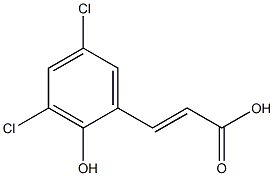 (E)-3-(3,5-dichloro-2-hydroxyphenyl)acrylic acid,,结构式