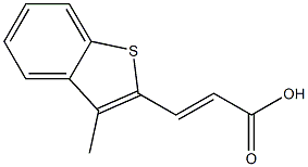 (E)-3-(3-methylbenzo[b]thiophen-2-yl)acrylic acid 化学構造式