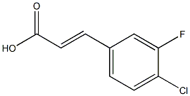 (E)-3-(4-chloro-3-fluorophenyl)acrylic acid Struktur