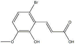 (E)-3-(6-bromo-2-hydroxy-3-methoxyphenyl)acrylic acid