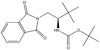 (R)-tert-butyl 1-(1,3-dioxoisoindolin-2-yl)-3,3-dimethylbutan-2-ylcarbamate Structure