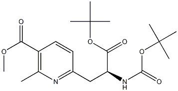 (S)-methyl 6-(3-tert-butoxy-2-(tert-butoxycarbonylamino)-3-oxopropyl)-2-methylnicotinate Structure