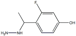 1-(1-(2-fluoro-4-hydroxyphenyl)ethyl)hydrazine Structure