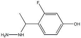 1-(1-(2-fluoro-4-hydroxyphenyl)ethyl)hydrazine,,结构式