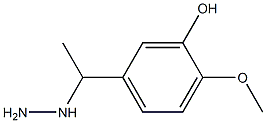 1-(1-(3-hydroxy-4-methoxyphenyl)ethyl)hydrazine Struktur