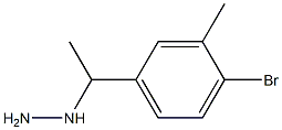 1-(1-(4-bromo-3-methylphenyl)ethyl)hydrazine 化学構造式