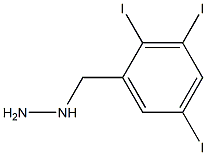 1-(2,3,5-triiodobenzyl)hydrazine,,结构式